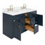 Meuble-lavabo double autoportant 60 po avec plateau en quartz Abell-94003722-138335677