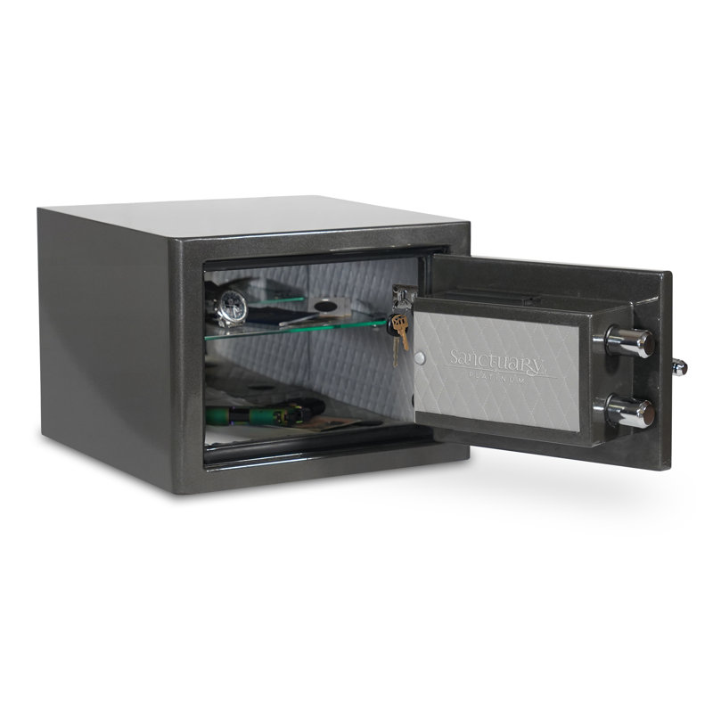 Platinum Dark Gray Biometric Fireproof Waterproof Safe, 1.07 Cu. Ft.