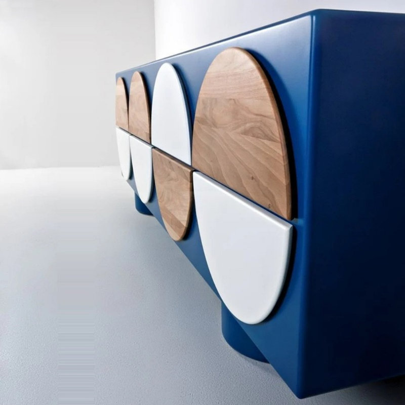 Modern Creative Blue TV Cabinet