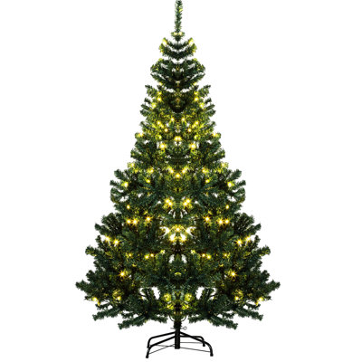 6-foot Tall Christmas Tree With 250 And 1000 Dense Branch Tips, 6' Base