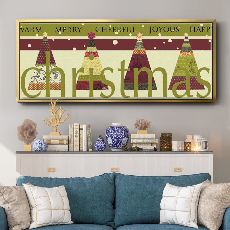 Happy Merry Joyous- Framed Canvas