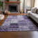 Premium Machine Washable Cerrito AMF566 Purple Rug