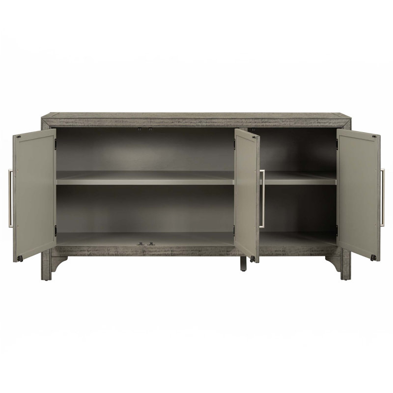 Buffet avec tablettes réglables, Gris
