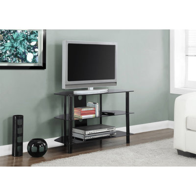 Meuble télé polyvalent avec rangement spacieux et tablettes ouvertes pour équipement multimédia, parfait pour les salons et les chambres modernes