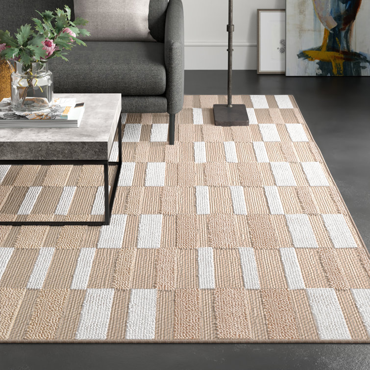 Briac Polypropylene Beige Indoor/Outdoor Rug