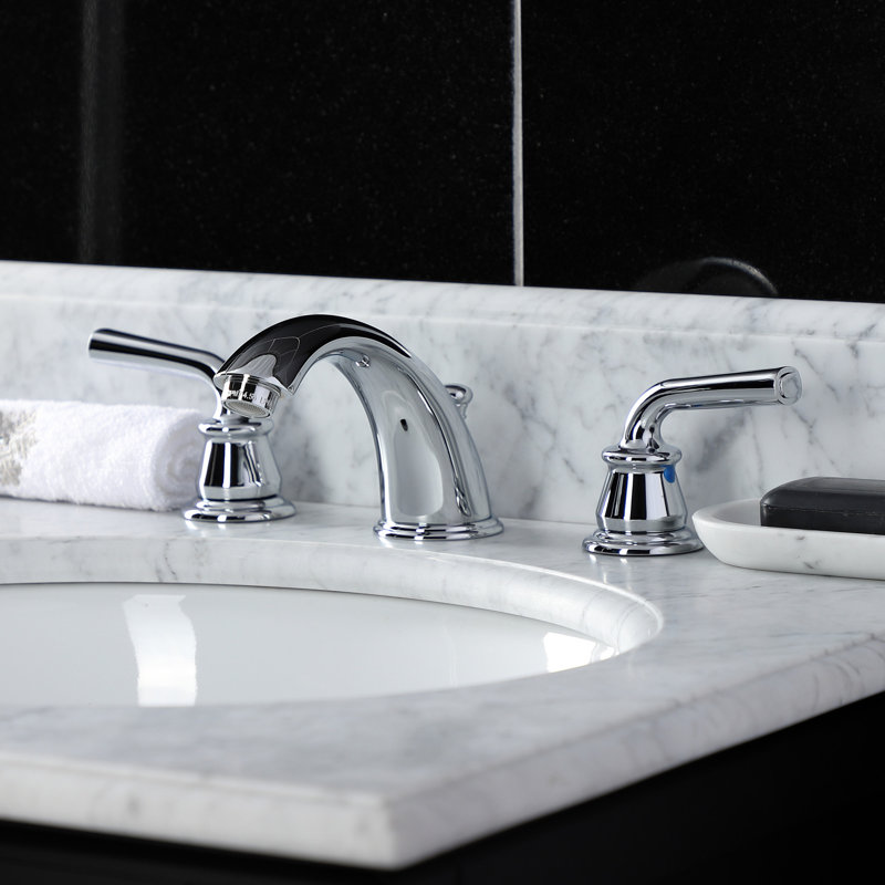 Robinet de salle de bain espacé Kingston, Chrome poli