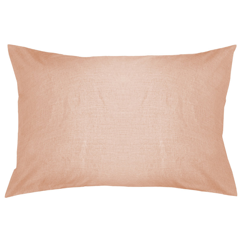 Soft Cotton Pillowcases with Enclosed Sleeve Design Breathable Pillow Case for Easy Removal, Queen, Pink Hemp