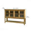 Buffet 59,06 "avec porte en verre et tablette de rangement rectangulaire