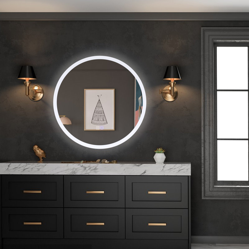 Deosha Flat Wall Mirror, 35.83" x 35.83"