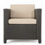 Club Chair Mp1 - Fauteuil d'extérieur avec tissu et fauteuil confortable en mélange de noir