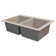 Radius 33.06'' L Drop-In Double Bowl Granite Kitchen Sink