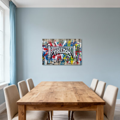Impression sur toile Fashion Freedom Graffiti