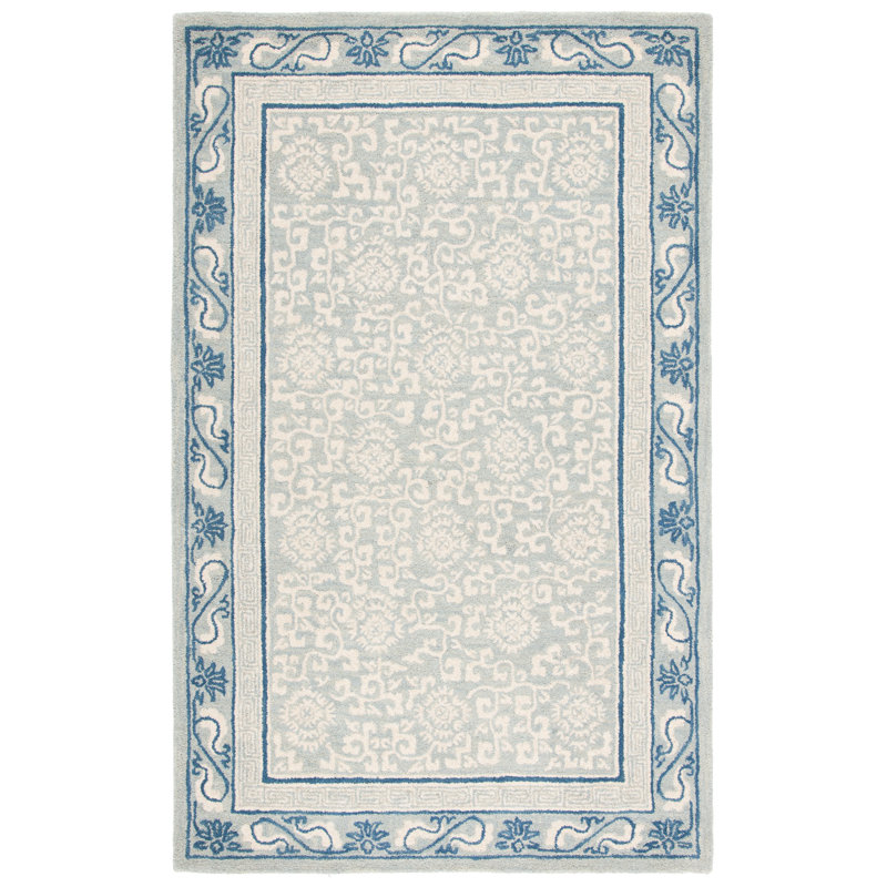 Edurne Hand Tufted Wool Oriental Rug, Rectangle 8' x 10'