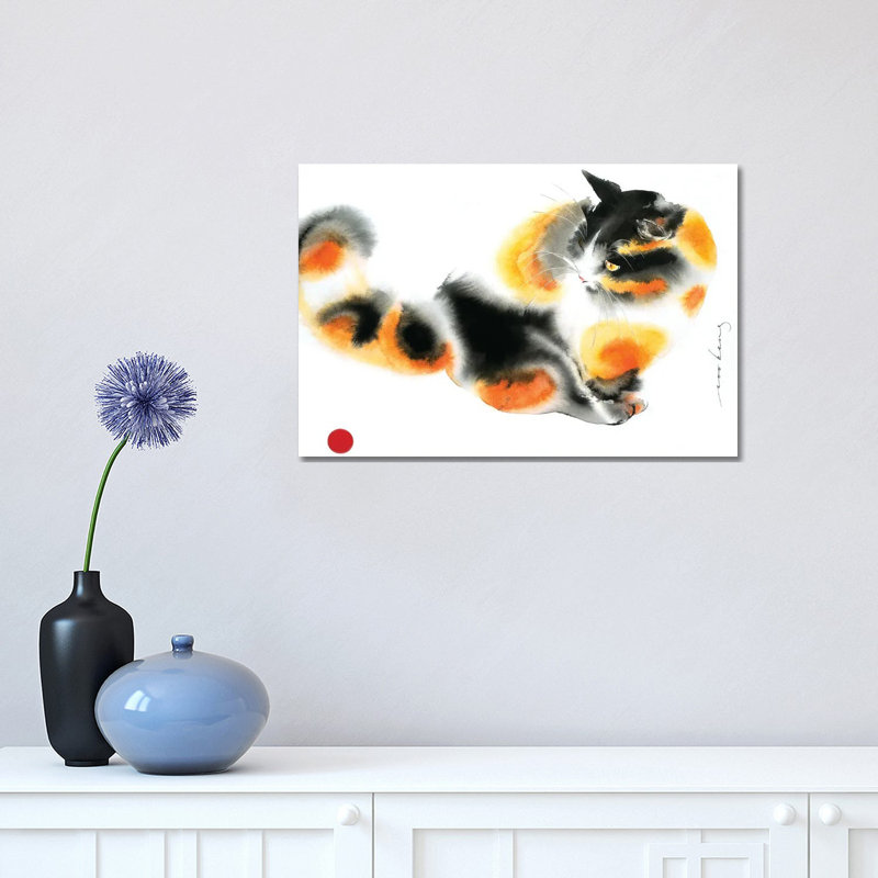 Gingery Cat by Soo Beng Lim - Wrapped Canvas Print, 30.48cm H x 45.72cm W x 1.905cm D