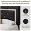 Upholstered Bed Frame With Diamond Tufted Headboard And RGB LED Lights, No Box Spring Required-1775471139-1775471138