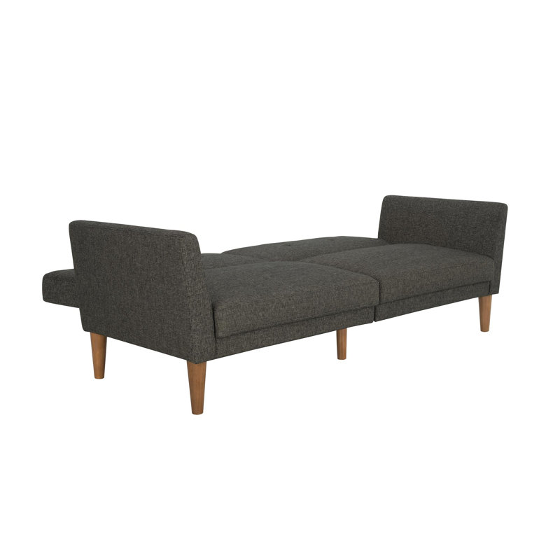 Mirrabooka Twin 204.5cm Upholstered Convertible Sofa, Pebble Grey
