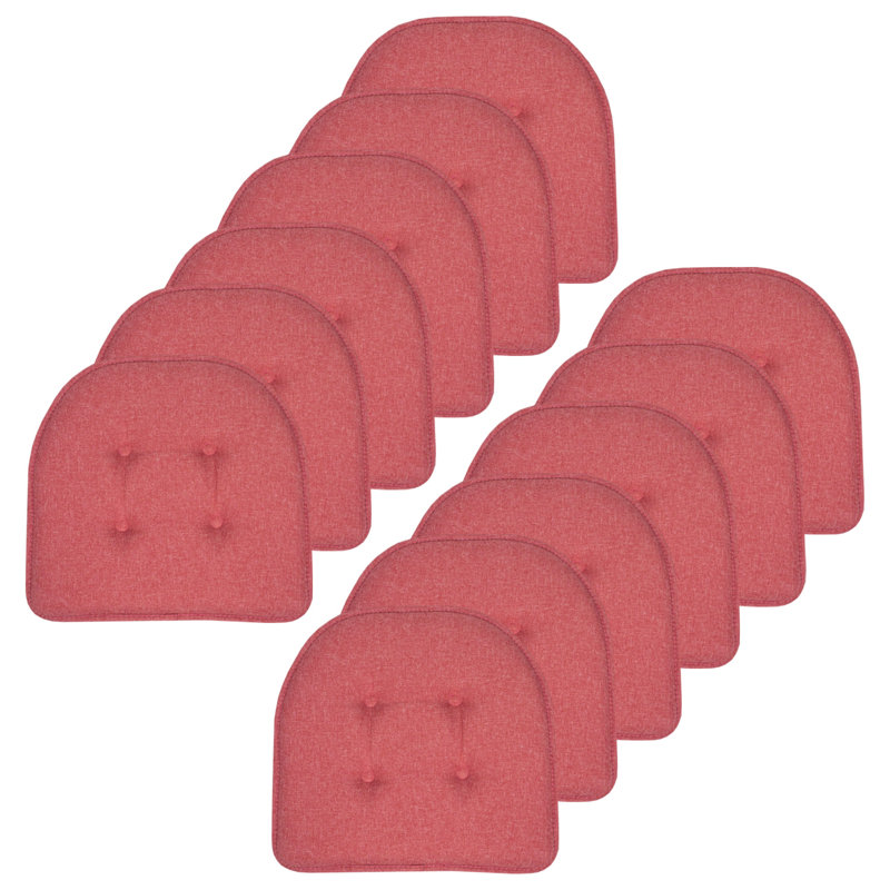 Solid U-Shaped Non-Slip Indoor Chair Cushion, Peach, 12