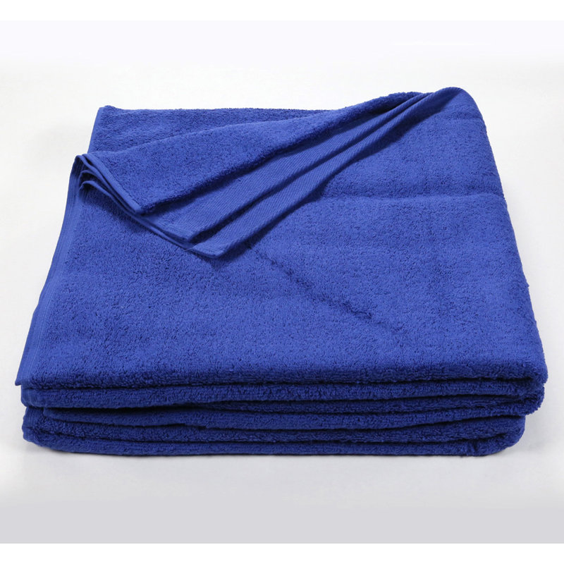 GOP Collection 6 PK 100% Cotton Beach Towel Set By Rifz, Royal Blue