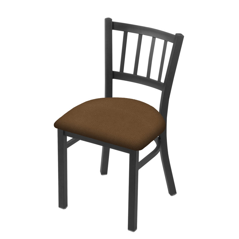 Chaise Contessa 610, Vinyle - Rein chaume, Étain