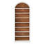 Étagère de rangement ouverte 79,53 "de haut à 8 niveaux blanc et brun pour salon-1640236097