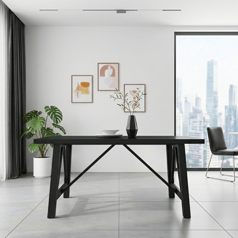 Table à manger, Noir mat
