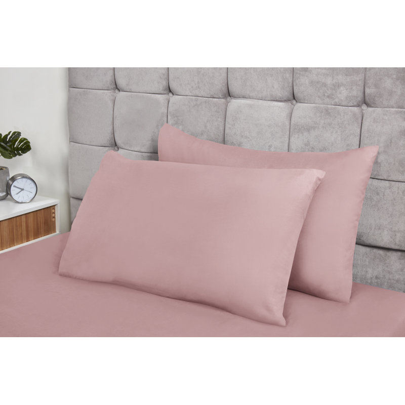 Kirke Flannel Pillow Case, Pink