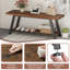 Banc de 43 po en bois rustique pour hall d'entrée - Conception de style campagne moderne, comme banc de bout de lit, banc de rangement pour le vestibule et siège de salon-74960518