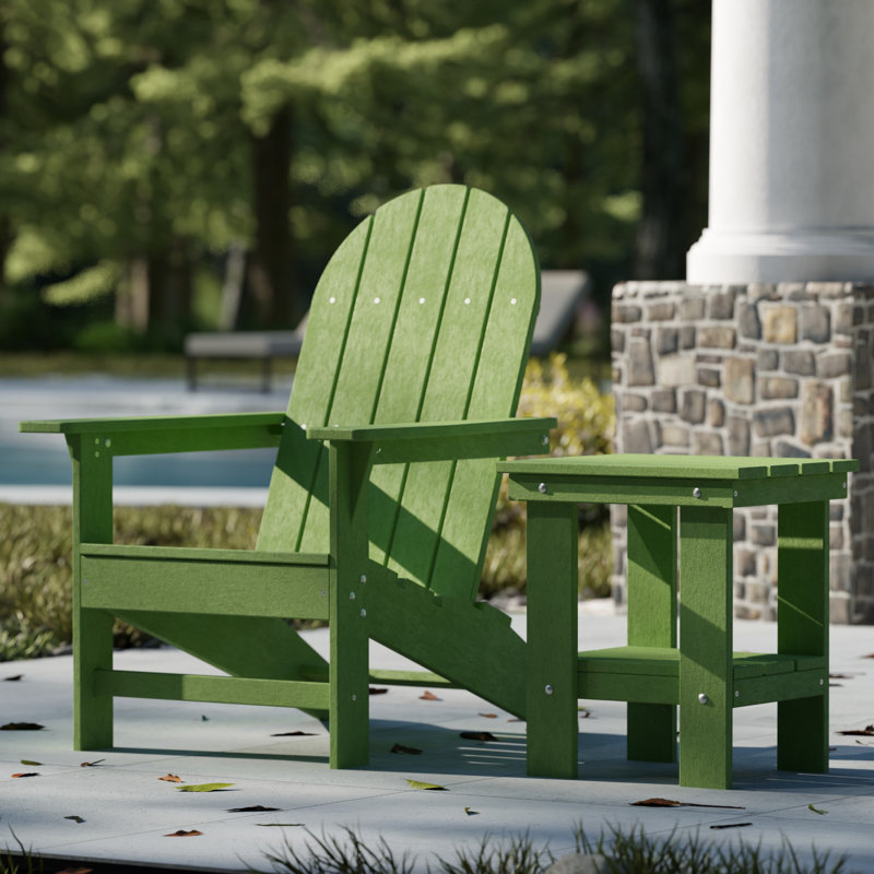 Freedom Traditional Adirondack Chair, Lime Green