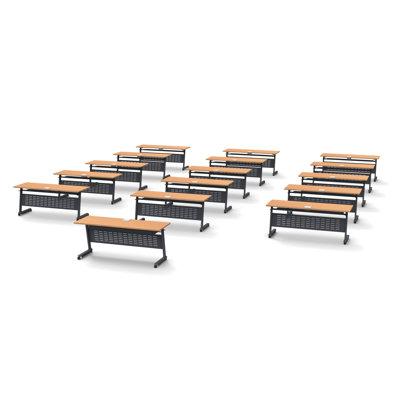 31 Person Training Meeting Seminar 16 Piece Tables Set by TeamWORK Tables