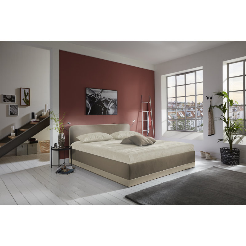 Rosso Upholstered Bed, 100 x 200 cm, Sand