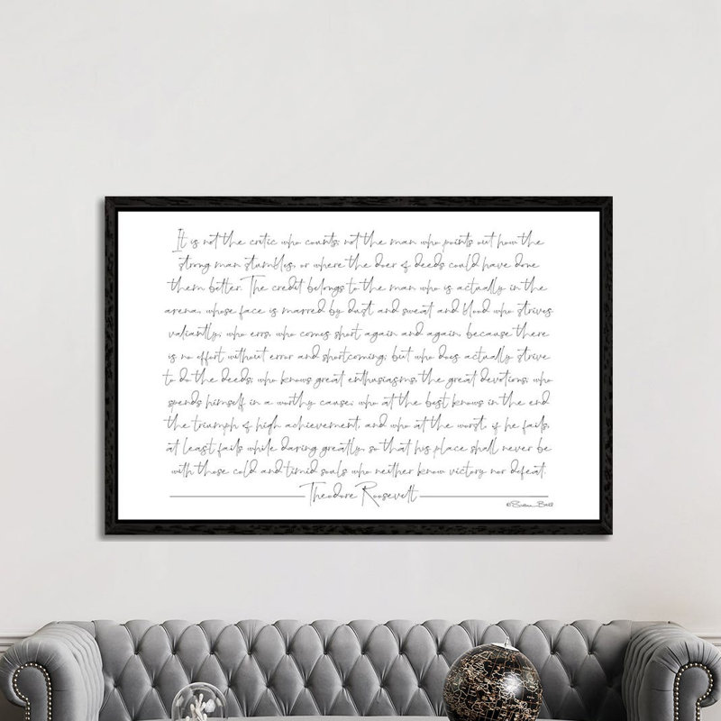 Daring Greatly by Susan Ball - Print on Canvas, 152.5 cm H x 101.5 cm W, Black Framed