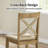 Solid Wood Farmhouse Style X-Back Dining Chair With Woven Seat-1437825214