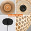Bamboo Pendant Light, Natural Bamboo Shade, Iron Frame, Adjustable Height, E27 Socket, 55 Cm Diameter, For Living Room Dining Area (Bulb Not Included)