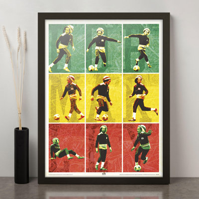 Bob Marley Football 1 Piece Single Picture Frame Wall Art