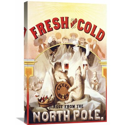 Fresh and Cold - Direct from the North Pole, 1877' by F. Klemm Vintage Advertisement on Wrapped Canvas -  Global Gallery, GCS-341863-1624-142