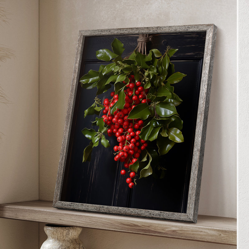 «Christmas Holiday Art DCLXVI», reproduction d'art encadrée - bois massif, H 11 po x l 9 po