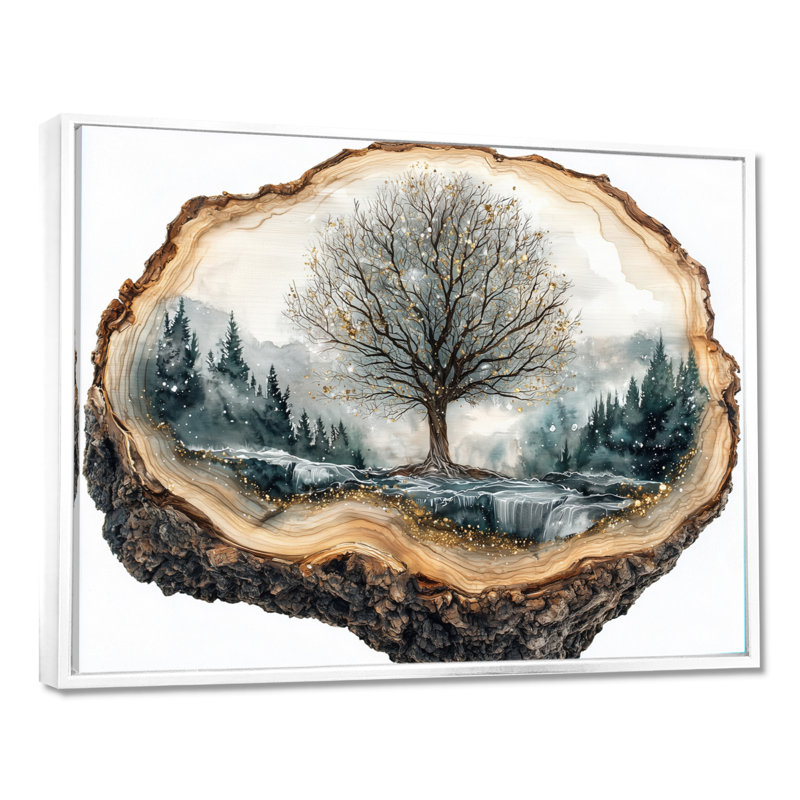 Gibout I - Landscapes Wall Art, H 24 po x l 32 po, Avec cadre, Blanc
