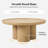 Canchola Modern 36"W Round Coffee Table with Veneer Finish and Sculptural 3-Leg Base-684278190