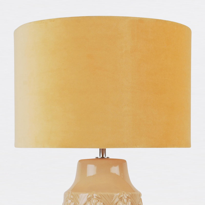 Taoran Ceramic Table Lamp, Ochre Yellow