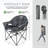 Shabrie Oversized Camping Chair, Fully Padded Folding Moon Saucer Chair With Cup Holder & Carry Bag-1592076694