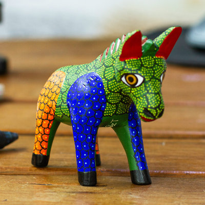 Figurine de bois d'âne fabriquée à la main Dakota Fields
