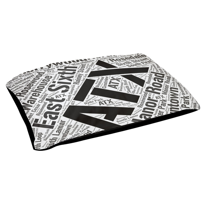 Oreiller rectangulaire designer, Moyen L 40 po x l 30 po, Noir, Atlanta