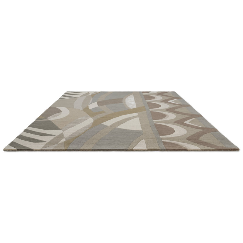Atelier Handmade Wool Abstract Area Rug, Pebble, Rectangle 5'3 x 7'6