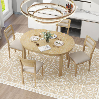 Neomia Oval 56'' L x 42'' W Dining Set -  Red Barrel StudioÂ®, 6AD8C5EA825B44069ABBD8DE5061AFD3