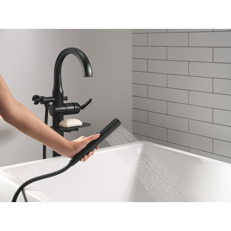Floor Mount Tub Filler Trim, Matte Black