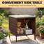 Ensemble de conversation pour 2 personnes en osier de patio avec table d'appoint-1597064623