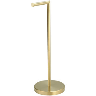 4 Rolls Storage - Free Standing Toilet Paper Holder Stand (Gold) — Marmolux