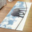 Tapis doux non tissé à motif abstrait monochromatique pour un décor moderne-114320497