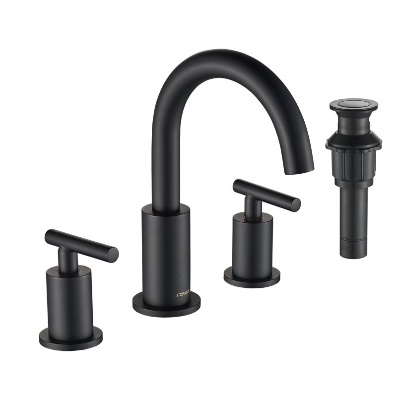 Timed Flow Tap with Waste, Black