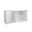 Buffet Chaunta de 60 po de largeur, console de rangement moderne à 4 portes avec console, buffet pour le rangement et l'organisation, table d'appoint moderne avec portes et tablettes, l 60 po x H 30 po x P 16 po, blanc-98537452